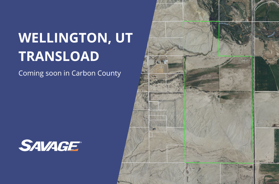 Savage is developing a new crude-by-rail transload terminal near Wellington, in Carbon County, Utah