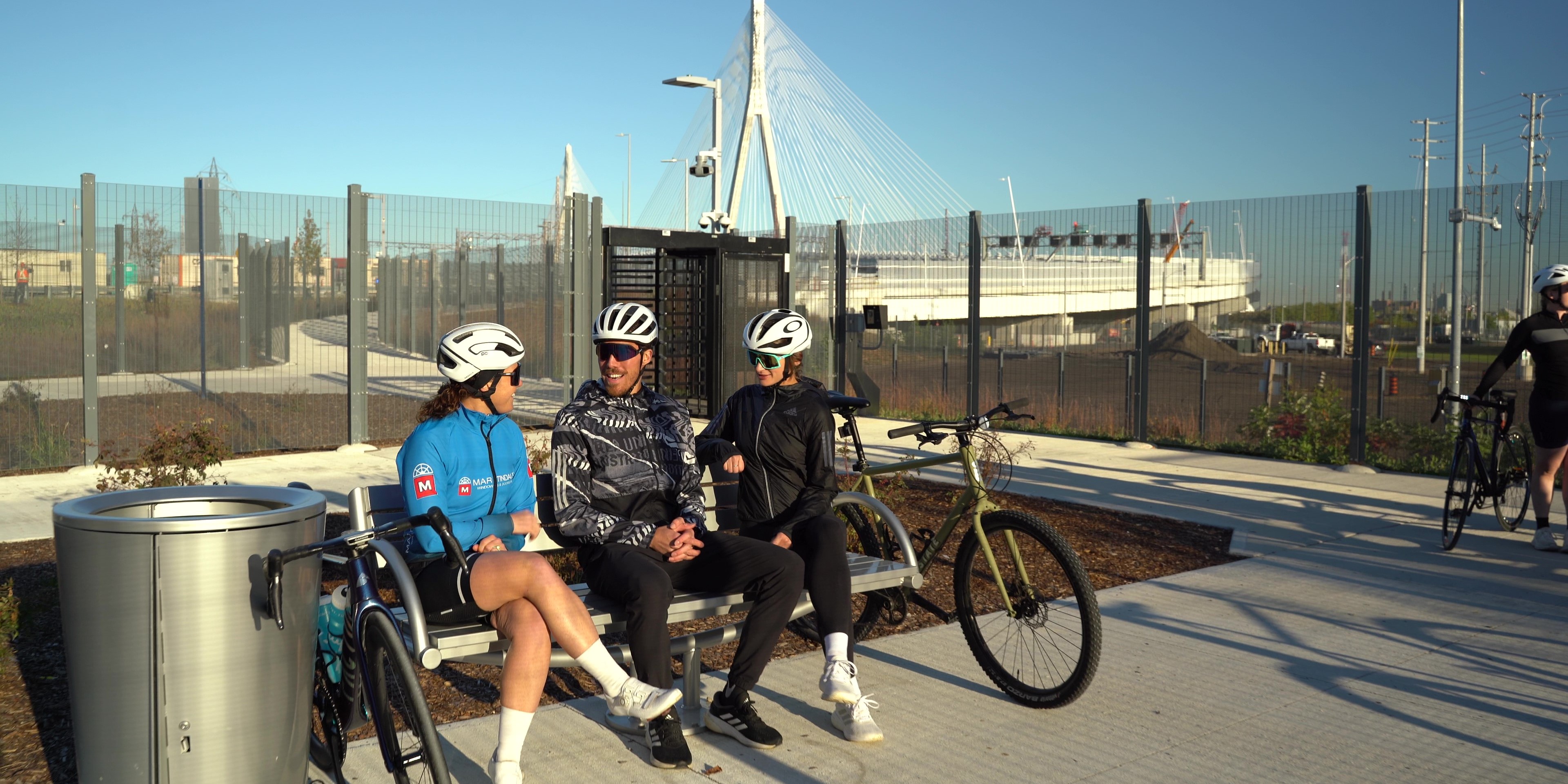 Cyclists at the Gordie Howe International Bridge-webcrop