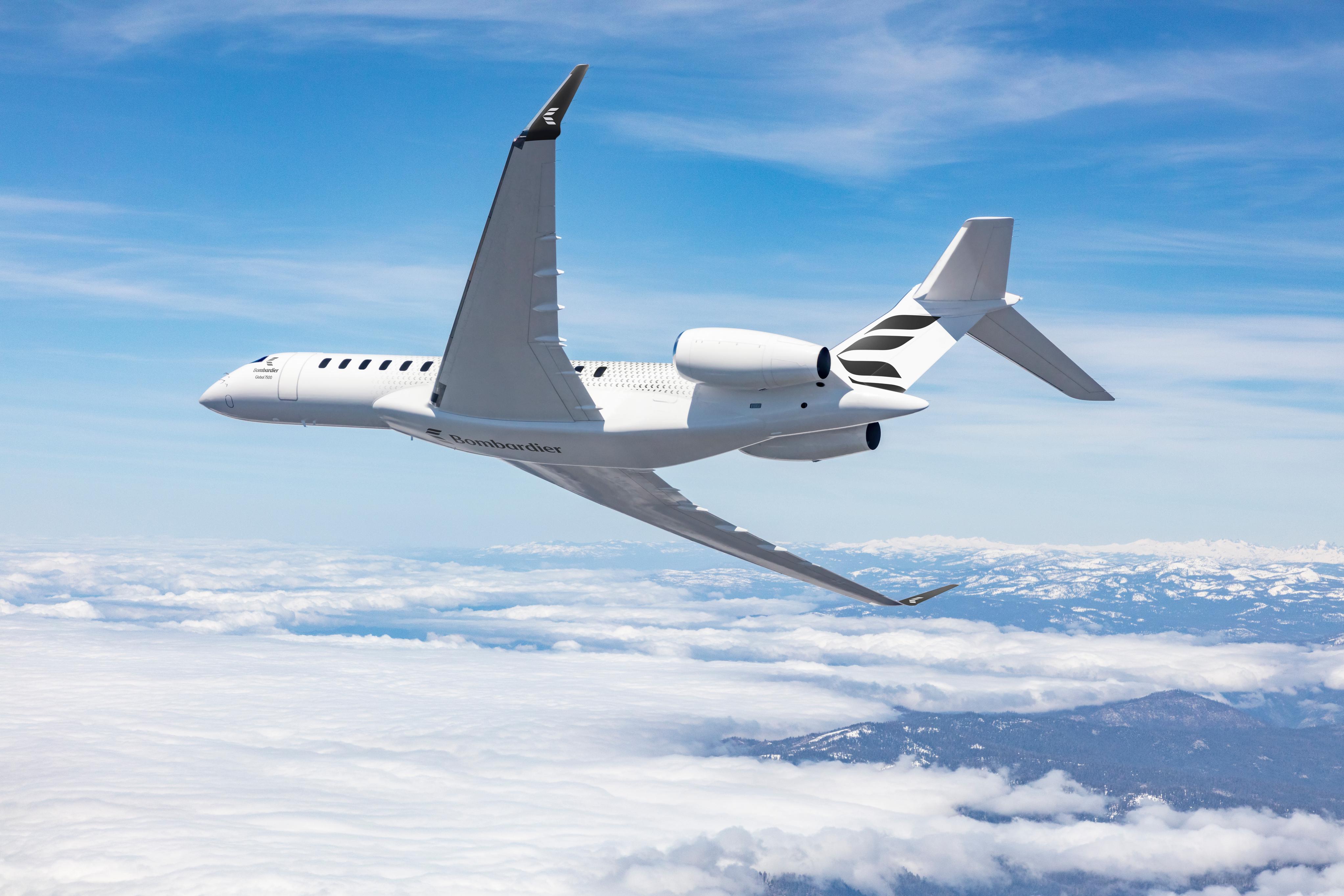 Inflight Bombardier Global 7500 clouds bank  (1)