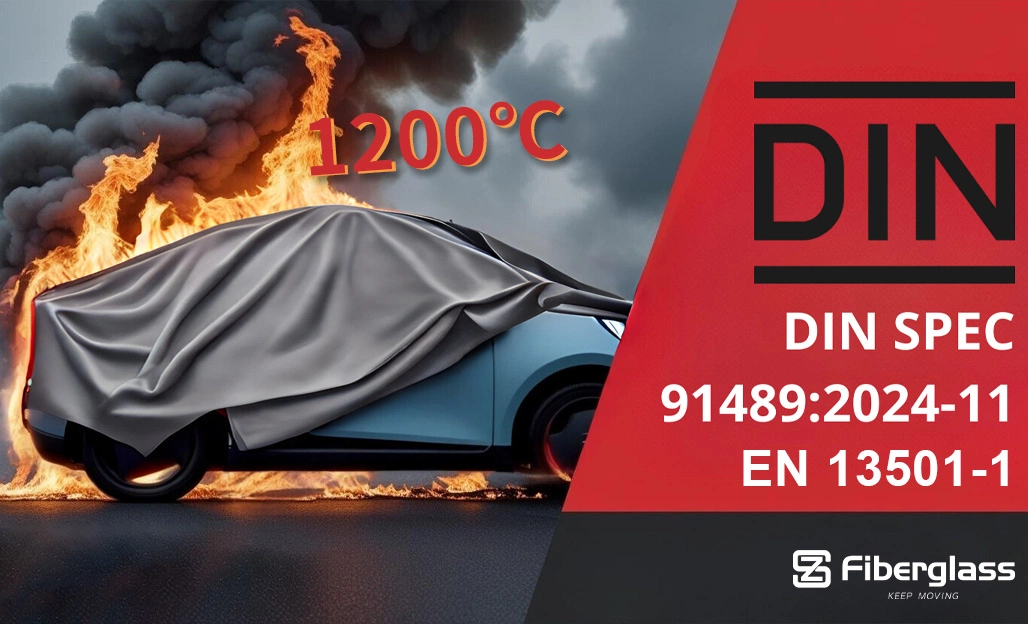 Professional EV car fire blanket containing a 1200°C lithium battery thermal runaway in a lab test