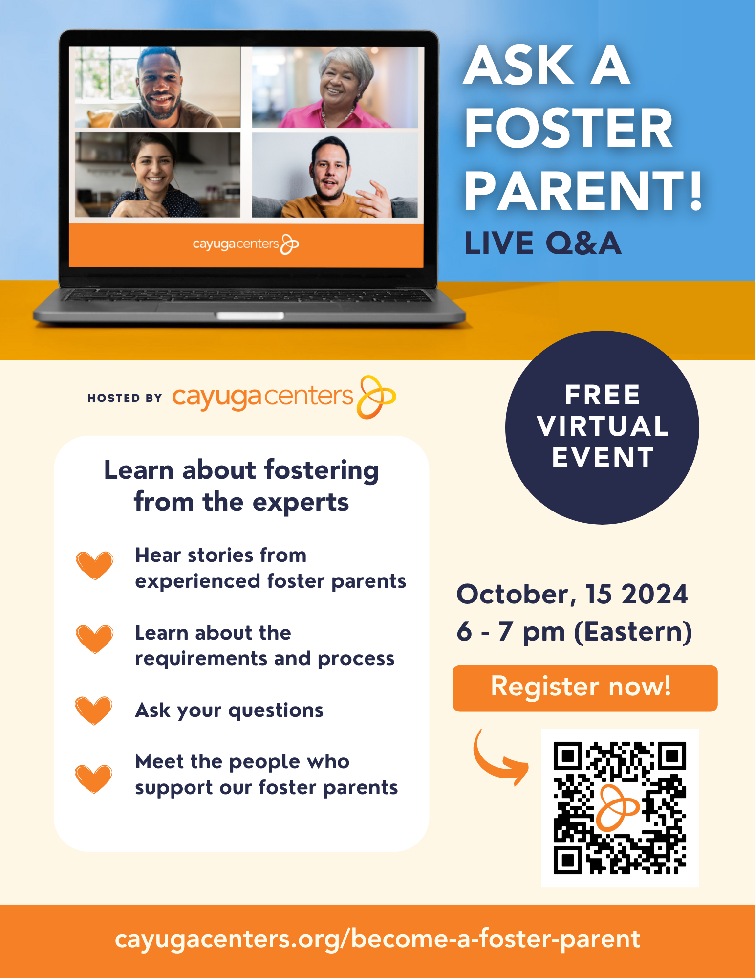  Foster Parent Q&A Live Event Flyer