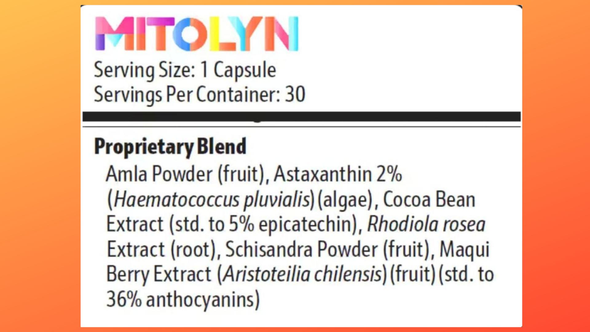 Mitolyns Proprietary Formula