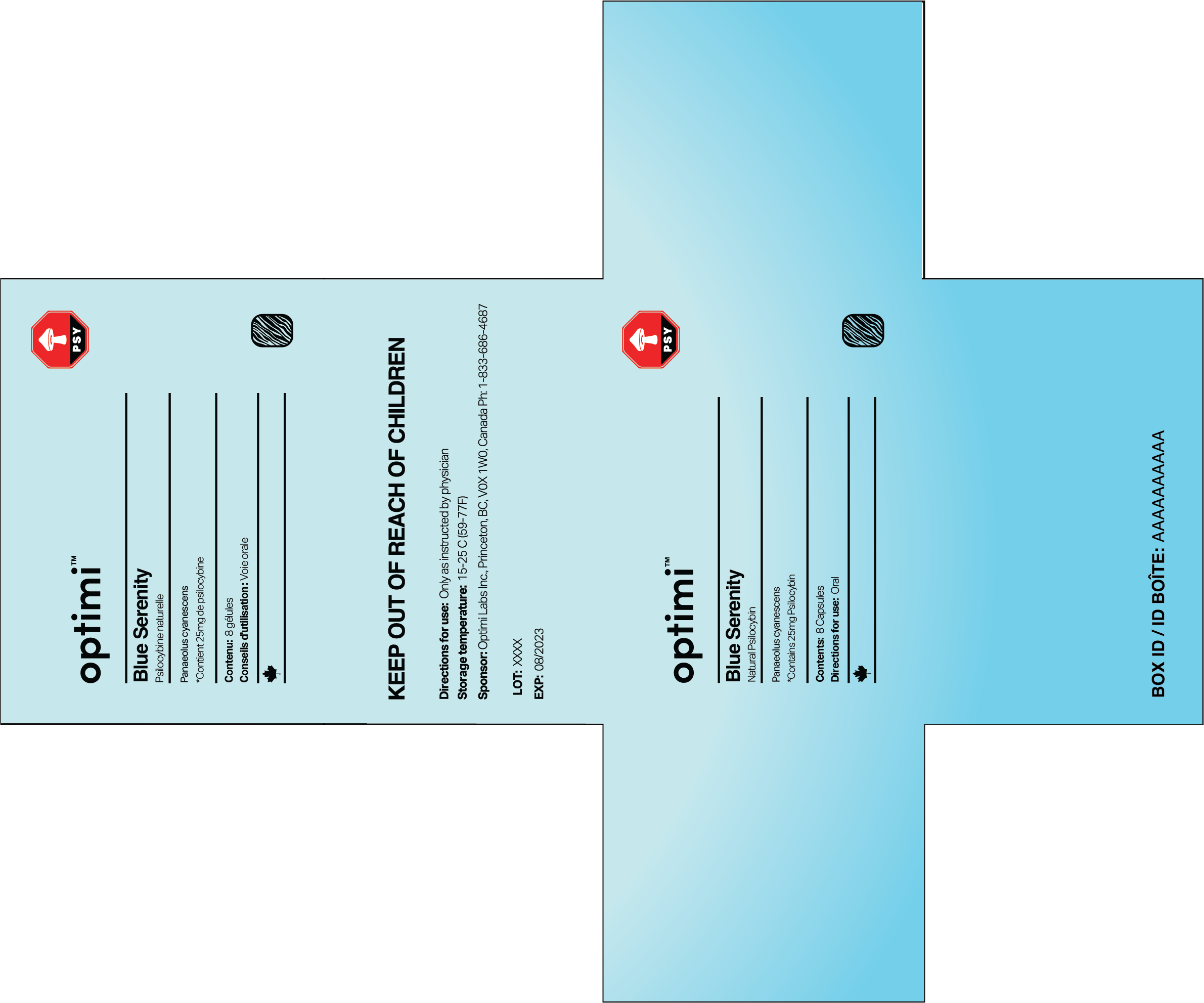 Optimi Health's Blue Serenity psilocybin.