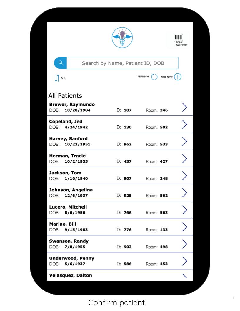 Synaptiq CLABSI Assessment App Patient View