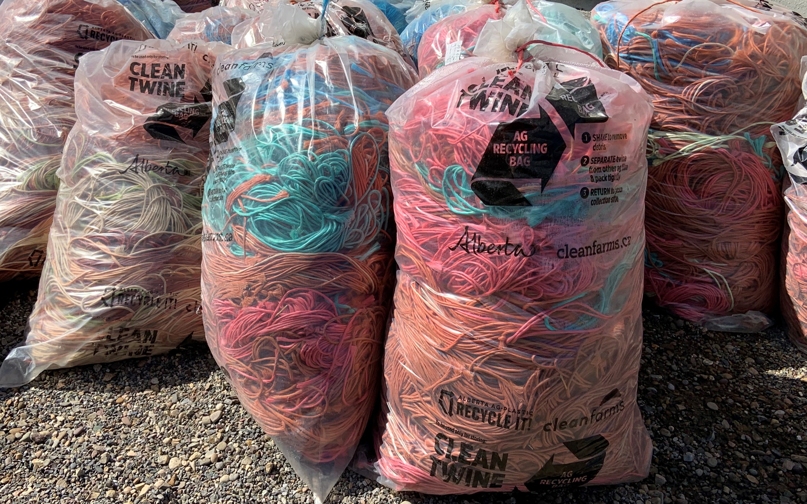 Recycling baler twine