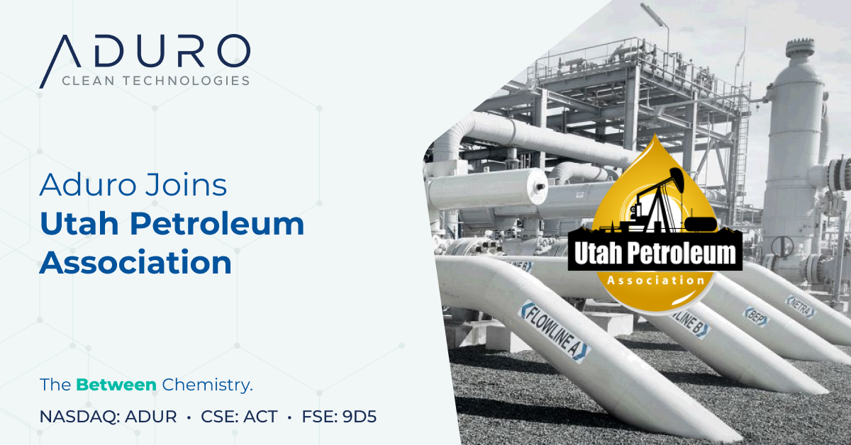 Aduro Clean Technologies Joins Utah Petroleum Association