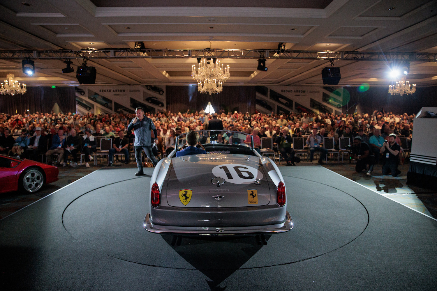 The top-selling 1959 Ferrari 250 GT LWB California Spider Competizione from Broad Arrow's 2025 Amelia Auction ($9,465,000)