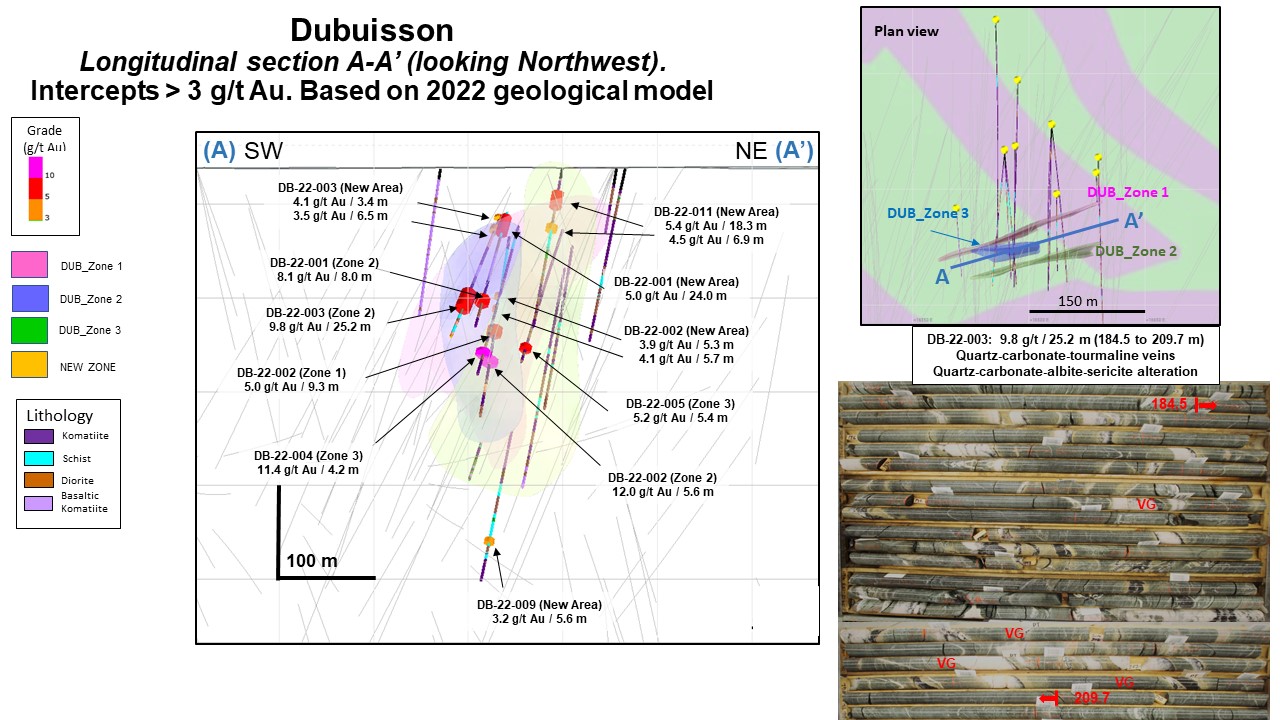 May23Figure 4 - Longitudinal Section of Dubuisson Zone