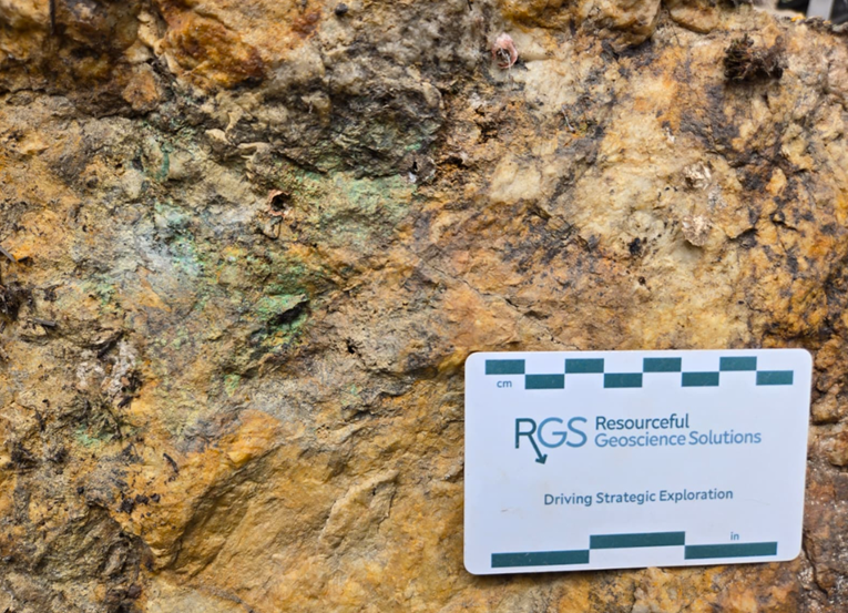 Figure 3: Outcrop Sample 326313, which assayed 0.34% Cu.