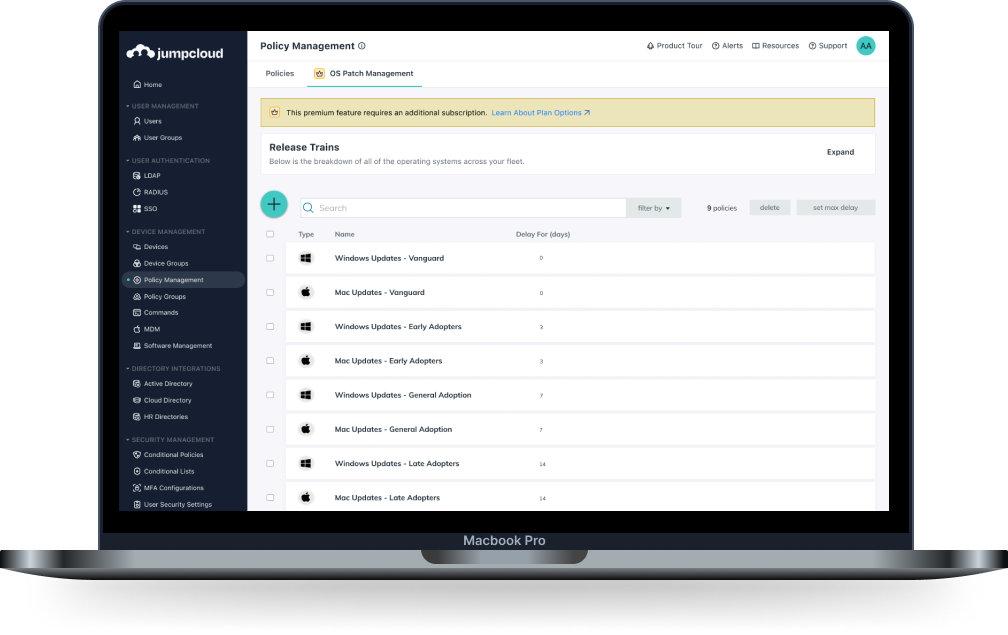 JumpCloud patch management 3