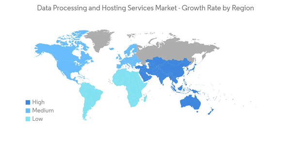Data Processing And Hosting Services Market Data Processing And Hosting Services Market Growth Rate By Region