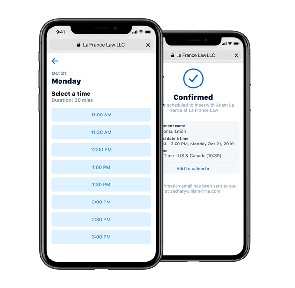 Clio Scheduler,  the first feature release for the Clio Suite, currently in early-release, simplifies appointment scheduling, enabling both lawyers and their clients to book consultations in seconds.