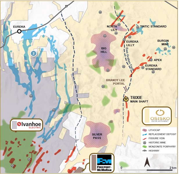 Property wide mineralization and exploration targets