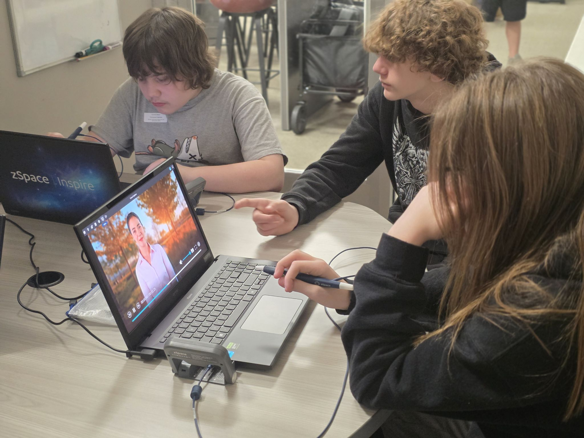 Image 2: Students using Inspire 2 laptops.