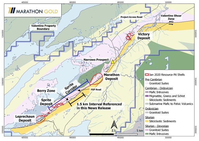 Location Map, Valentine Gold Project