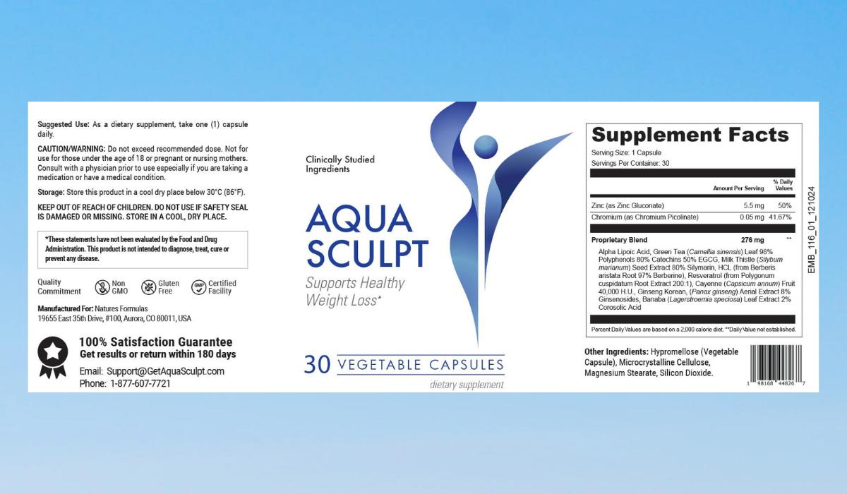 AquaSculpt Supplements Fact