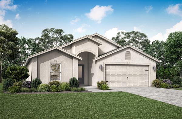 The Estero II by LGI Homes is a beautiful four-bedroom home with a two-car garage.