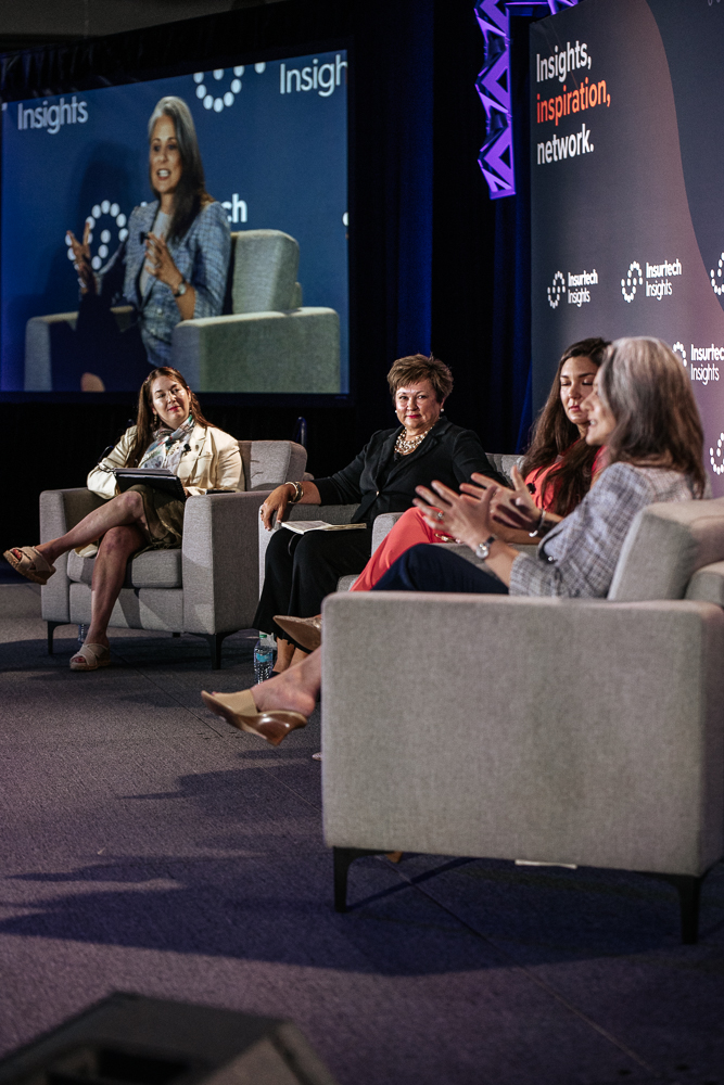 Megan Kuczynski, President of Insurtech Insights USA moderating Women in Leadership Congress