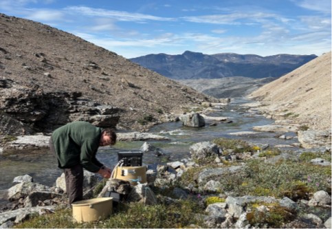 NIRAS team undertaking baseline marine fauna sampling August 2025