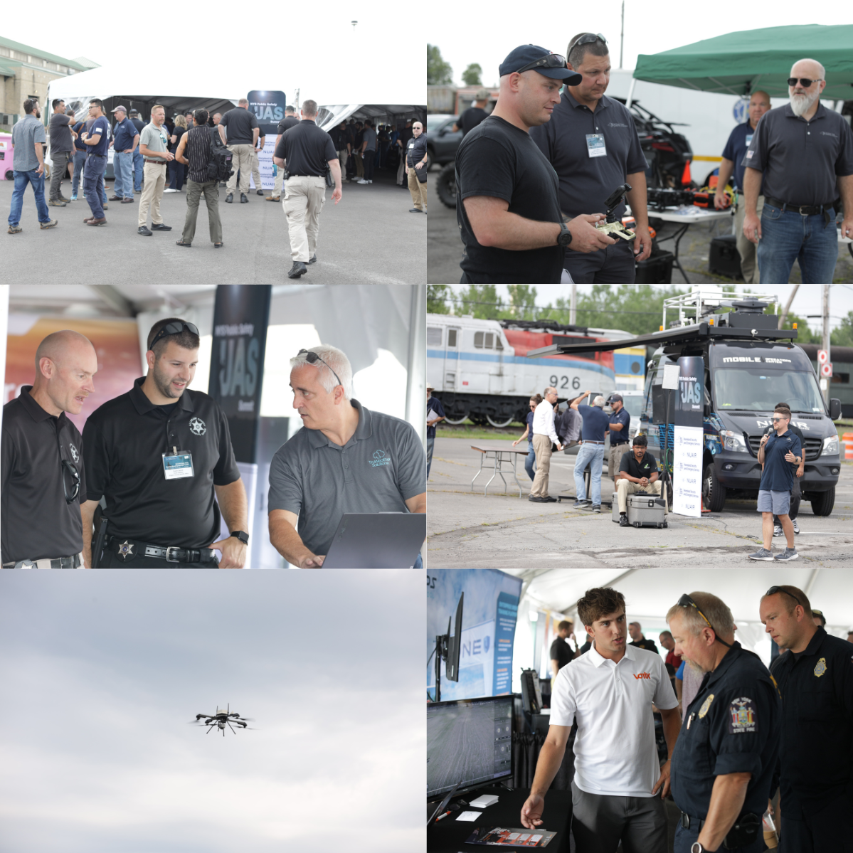 Photos from Day 1 of the NYS Public Safety UAS Summit hosted by NYS Division of Homeland Security and Emergency Services featuring industry showcases, demonstrations, and meet and greet opportunities with the technology and equipment.