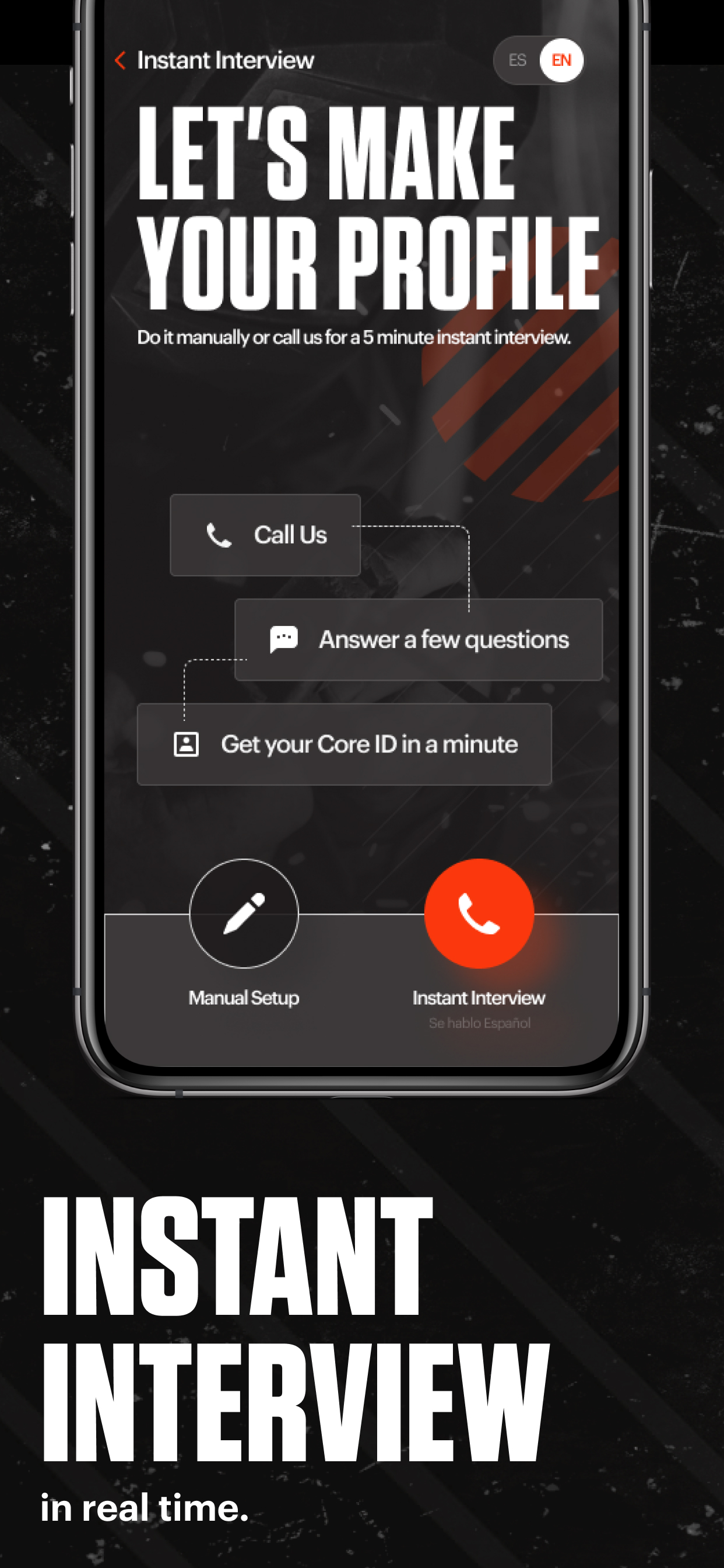 Core App: Crews by Core, Instant Interview