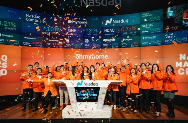 Ohmyhome Membunyikan Loceng Penutupan Nasdaq sebagai Penghormatan Menjadi Firma Singapura Pertama yang Tersenarai di AS Tahun Ini