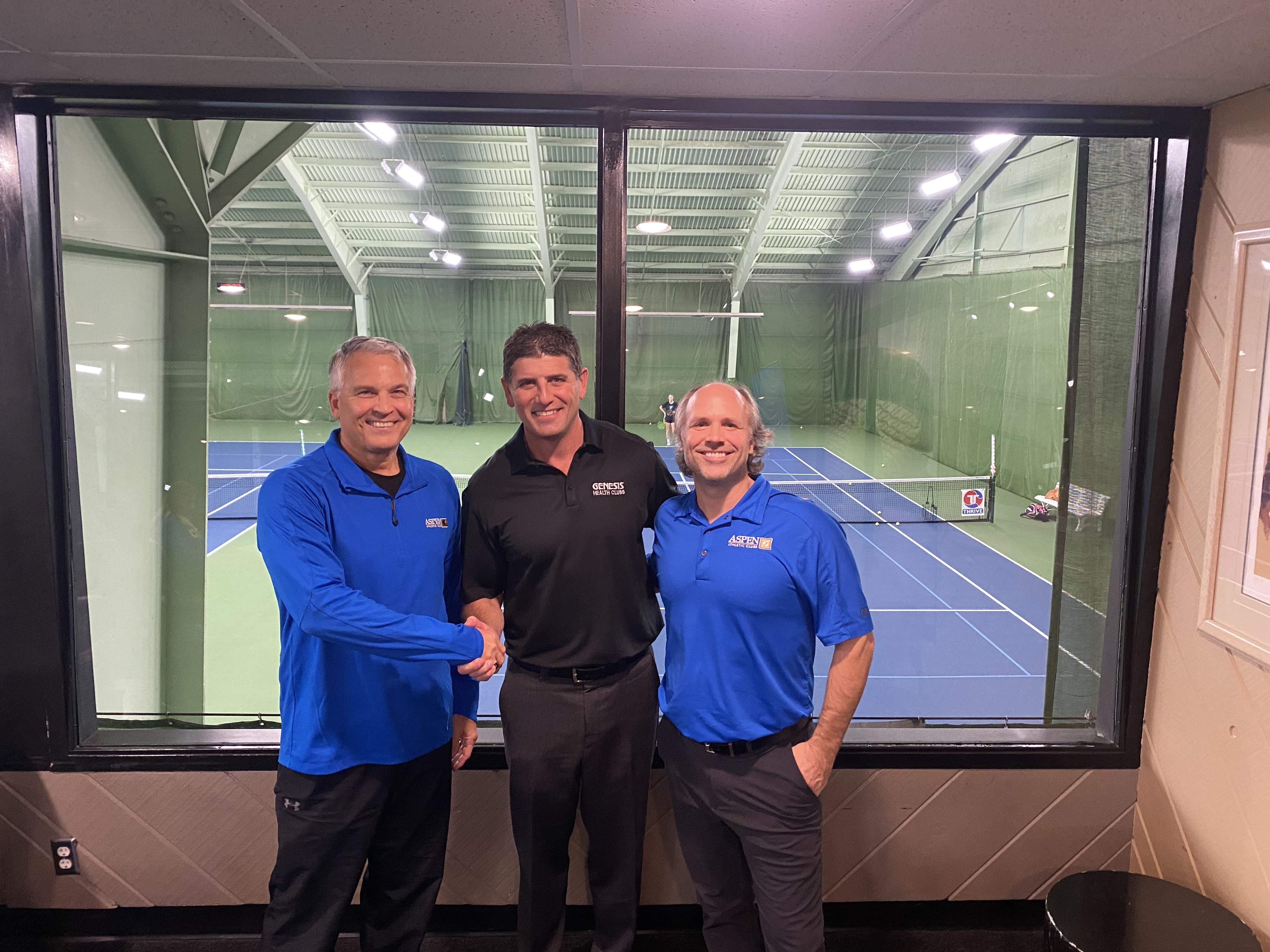 Rod Sears (L) and Luke Aduddell (R), Aspen Athletic Clubs Co-Owners with Genesis Health Clubs President and Owner Rodney Steven II (C)