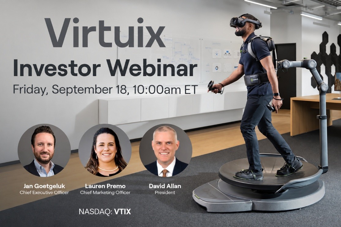 Virtuix to Host Virtual Investor Webinar on Friday, September 18, 2026, at 10:00 a.m. Eastern Time