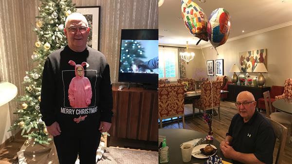 David Yagger and his wife, Gloria, celebrated the holidays at the Cleveland VA Medical Center Fisher House