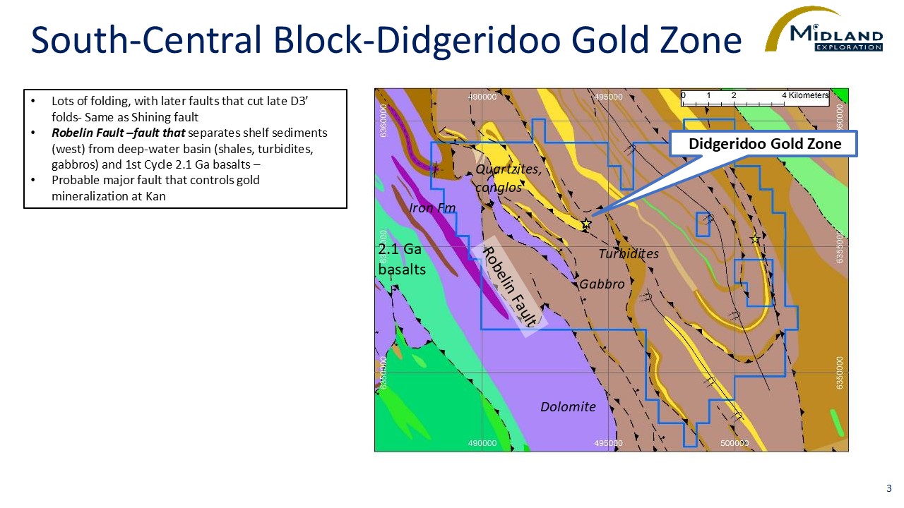 South-Central Block-Didgeridoo Gold Zone