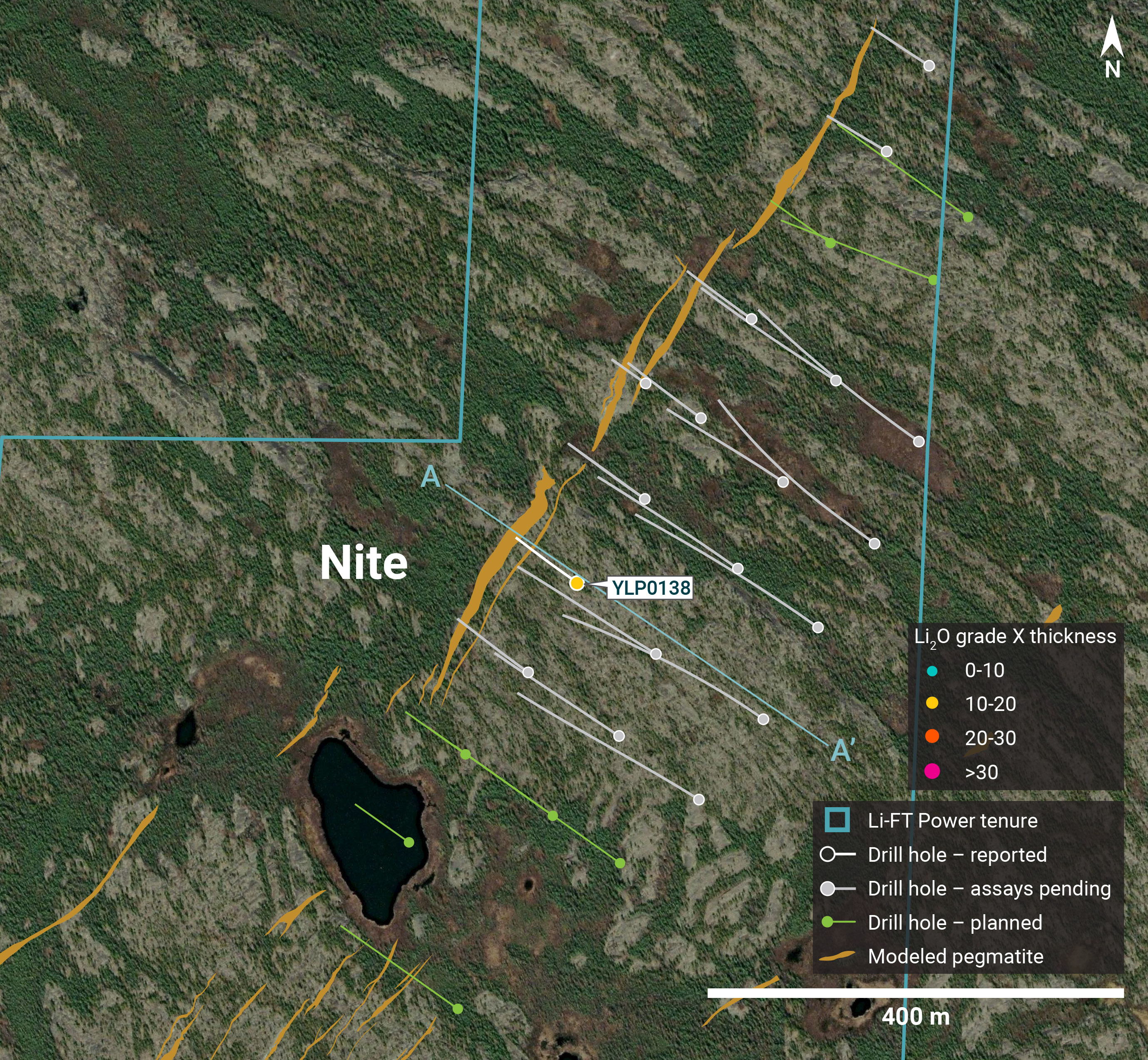 Individual Drill plans YK pegmatites NR 20 Nite GT