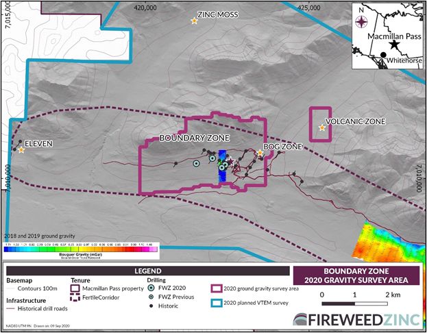 BOUNDARY ZONE 2020 GRAVITY SURVEY AREA