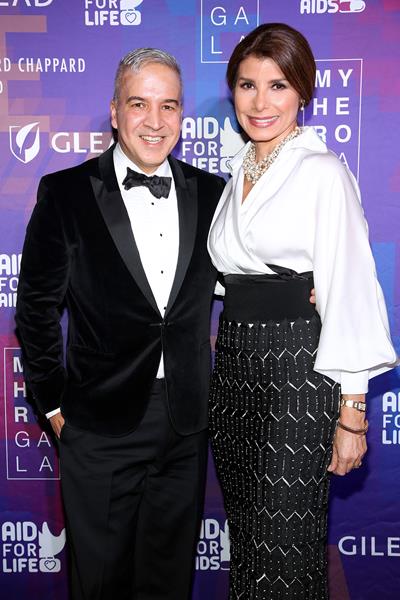 Jesus Aguais, Executive Director & Founder, AID FOR AIDS and Patricia Janiot, Emmy award-winning journalist and co-anchor of Univision’s Noticiero - Edicion Nocturna who was the master of ceremonies. 