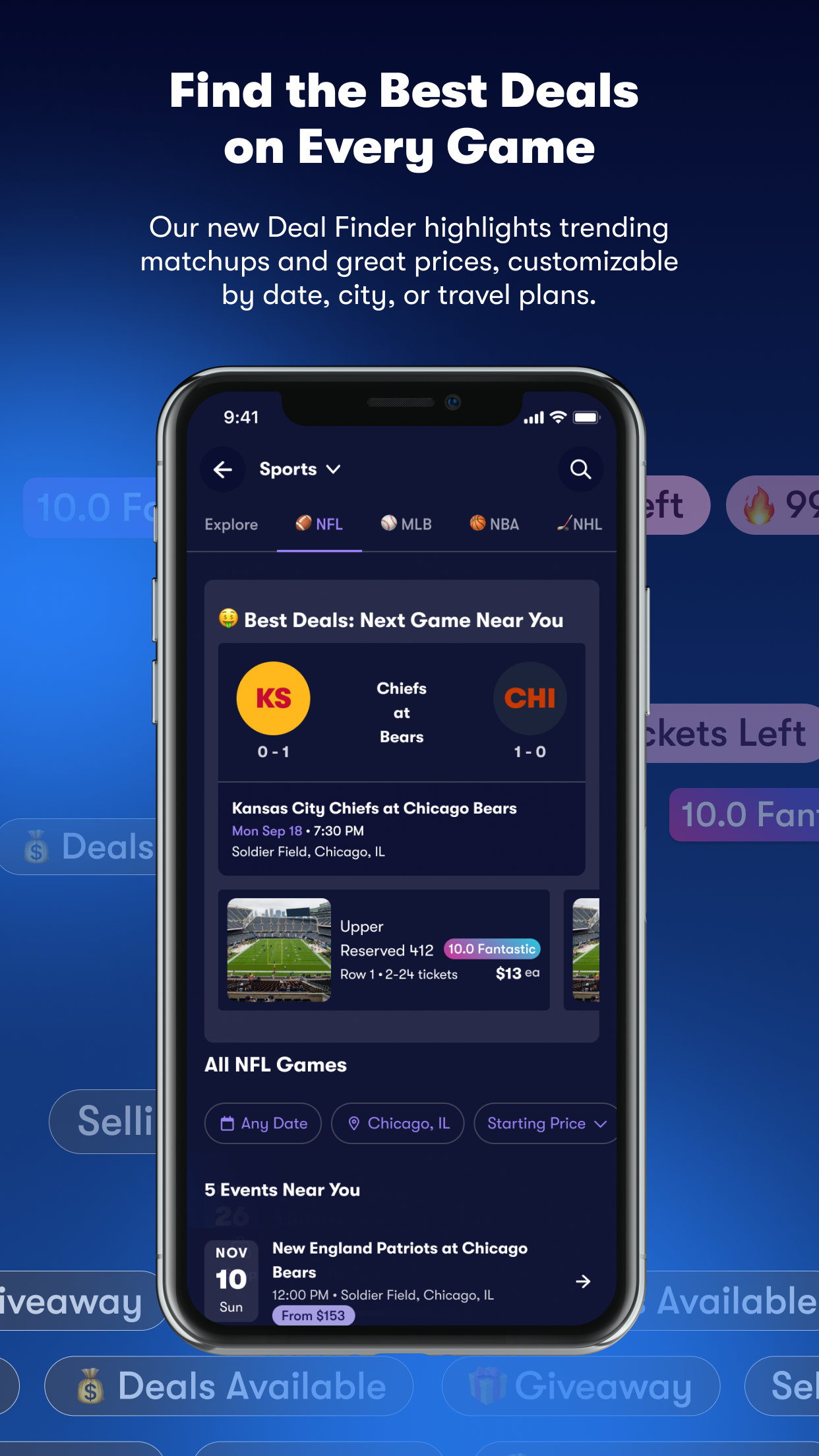 Vivid Seats Mobile Experience 