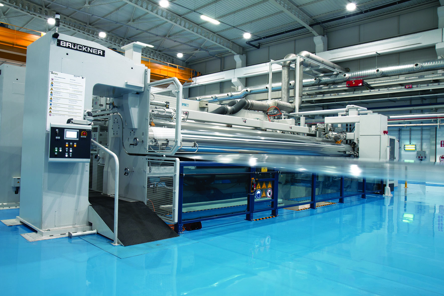 TC Transcontinental Packaging's first dedicated BOPE (biaxially oriented polyethylene) production line. The line has been manufactured by Brückner Gro