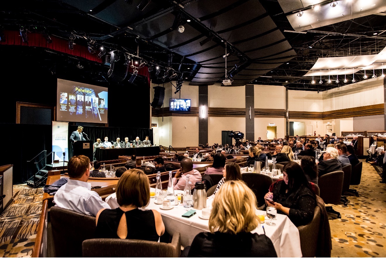 RAE Commercial Breakfast at Mayfield Dinner Theatre. Photo credit REALTORS Association of Edmonton.