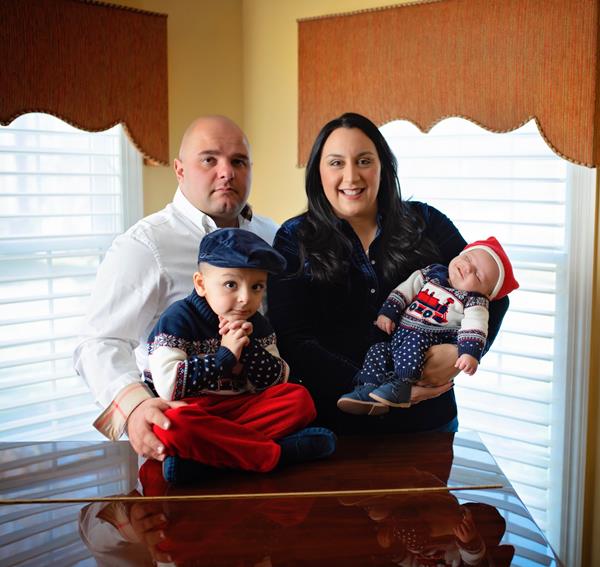Paterson, NJ police officer Francesco ‘Frank’ Scorpo with his wife, Kristina and their two young sons.