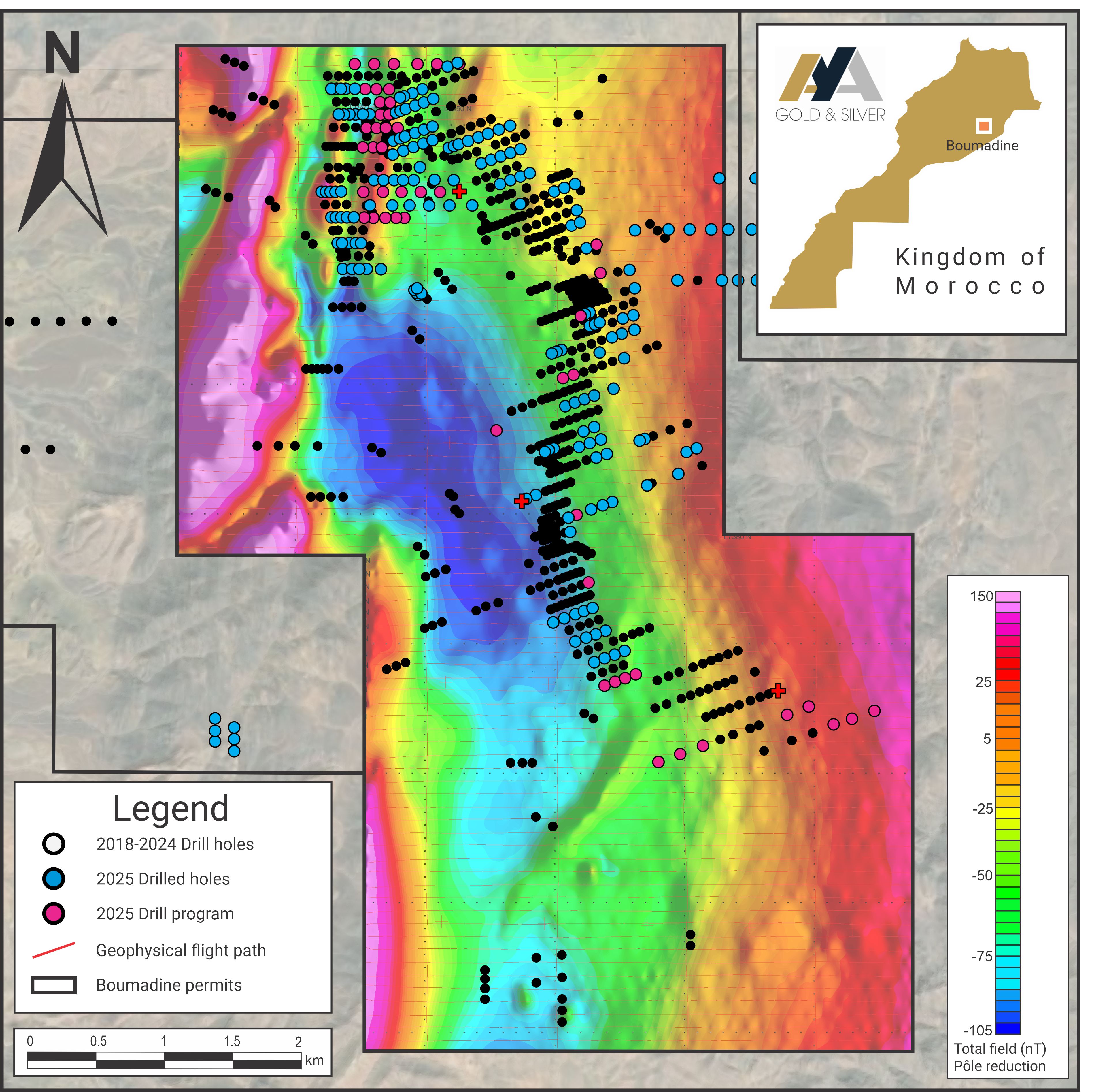 FIG 1 Carte des forage de Boumdine_ENG 