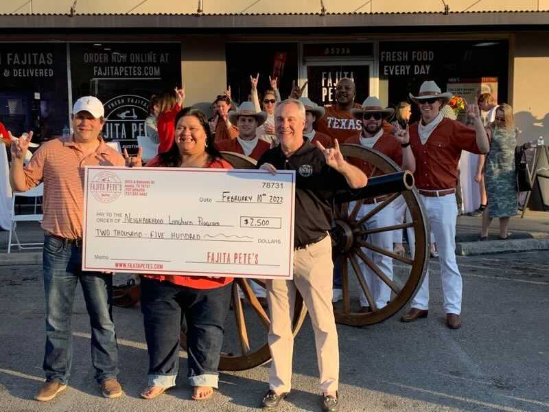 Donation to Neighborhood Longhorns Program