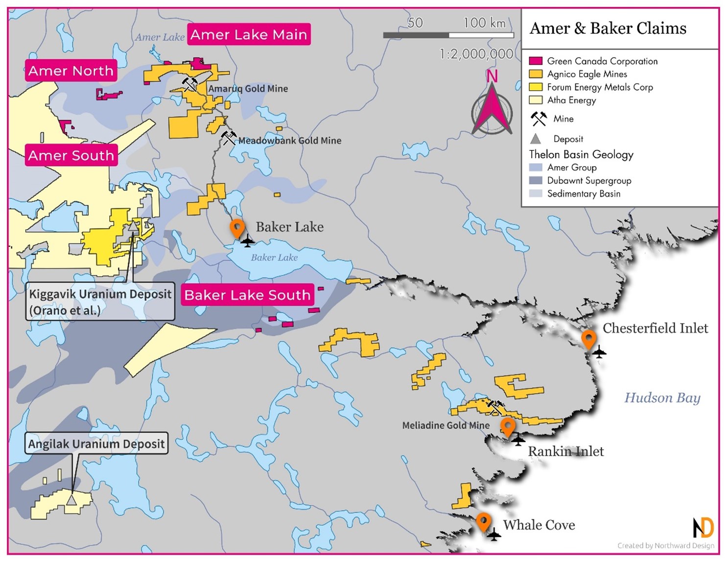 Amer & Baker Claim Map