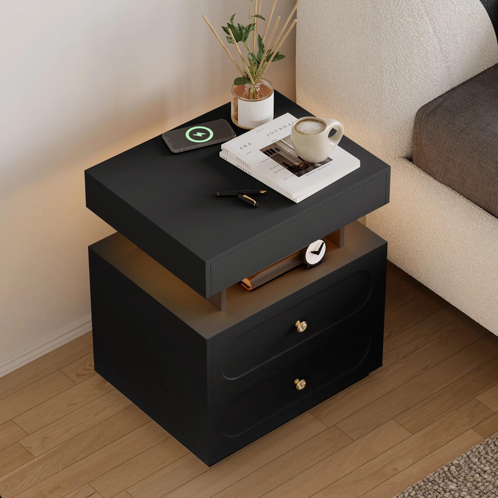 Homary Nightstands – Compact Bedroom Storage Pieces