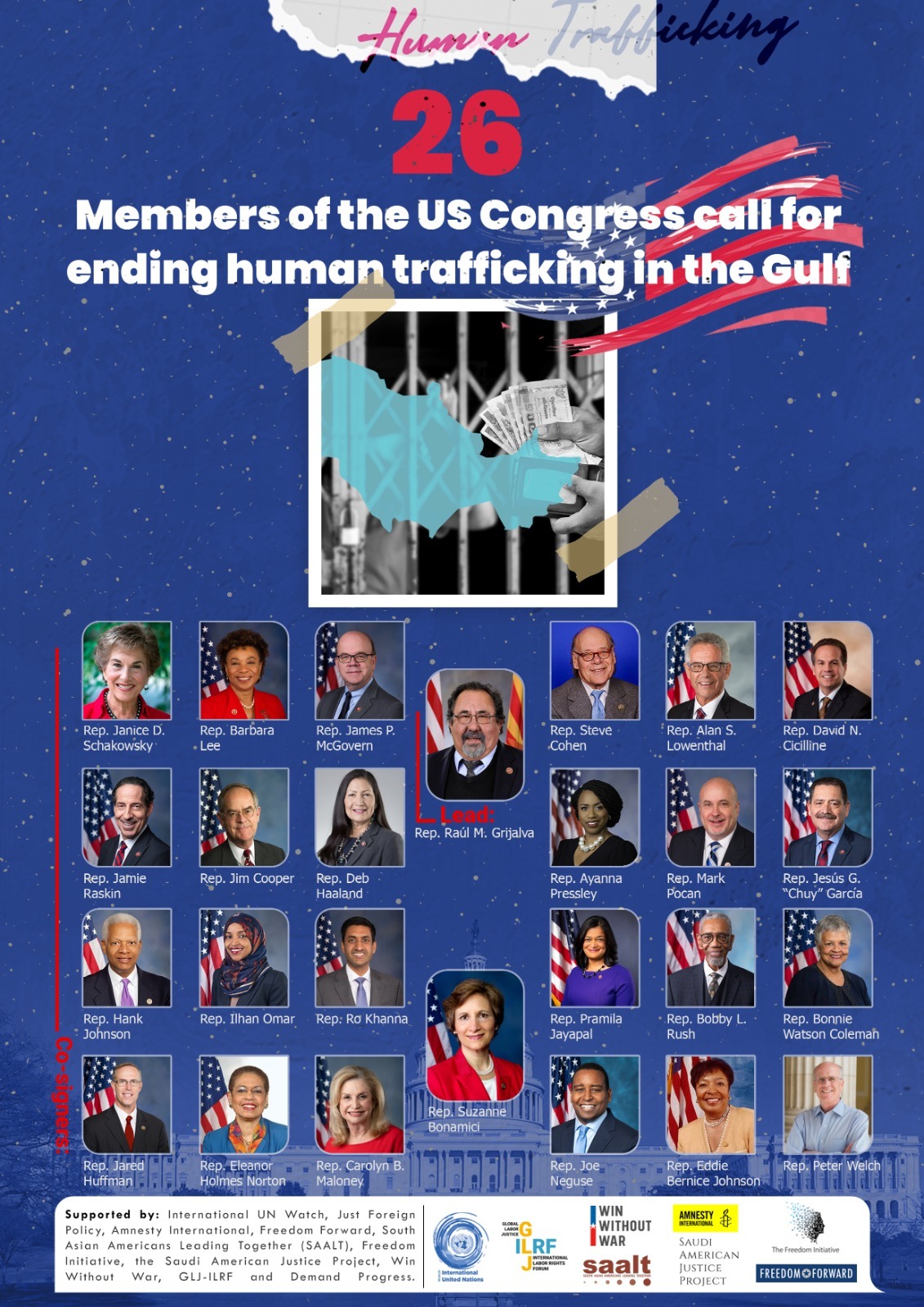 30 US congressmen call for urgent action on UAE and Middle East Human Trafficking