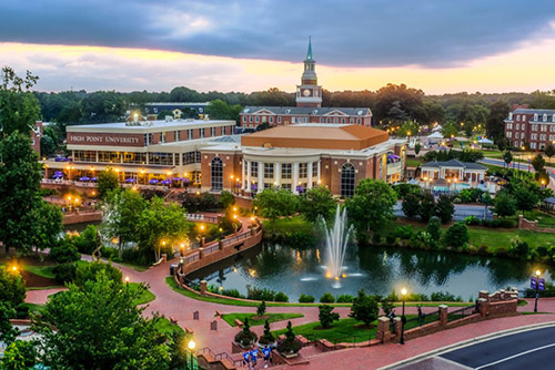 Pictured is the Slane Student Center on High Point University’s campus.