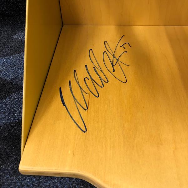 Maple Leaf Gardens Gold Seat With Wendel Clark Signature