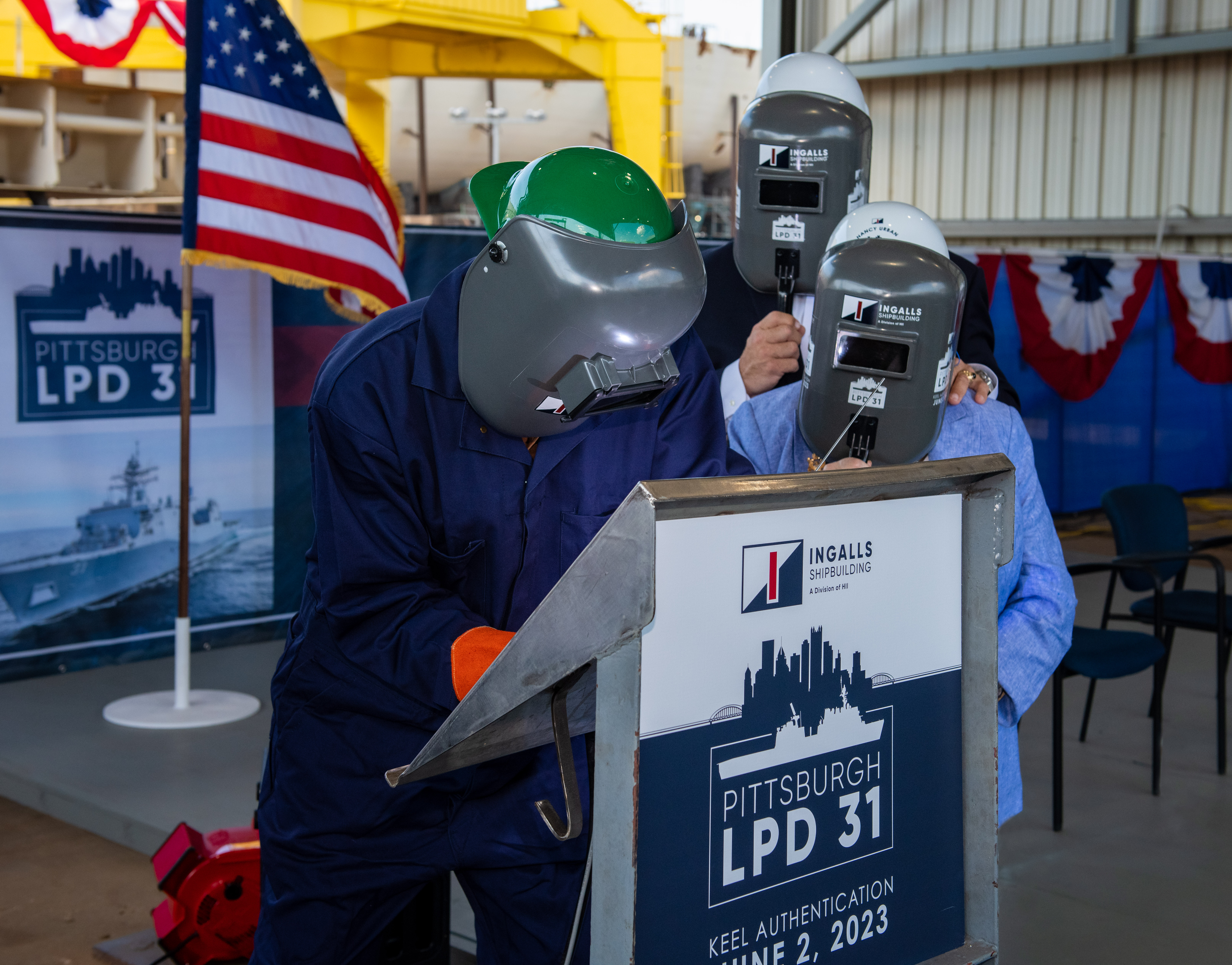 LPD 31 - Pittsburgh_Keel Authentication_Welder Larry Stevens & Nancy Urban & David Urban_LS_June 02, 2023