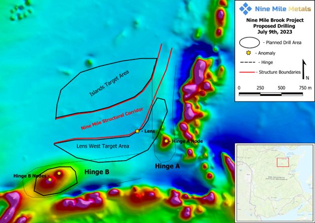 Nine Mile Brook Stage 2 Drill Target Areas