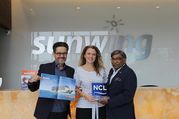 Sunwing est nommé meilleur partenaire grossiste/voyagiste canadien par Norwegian Cruise Line 