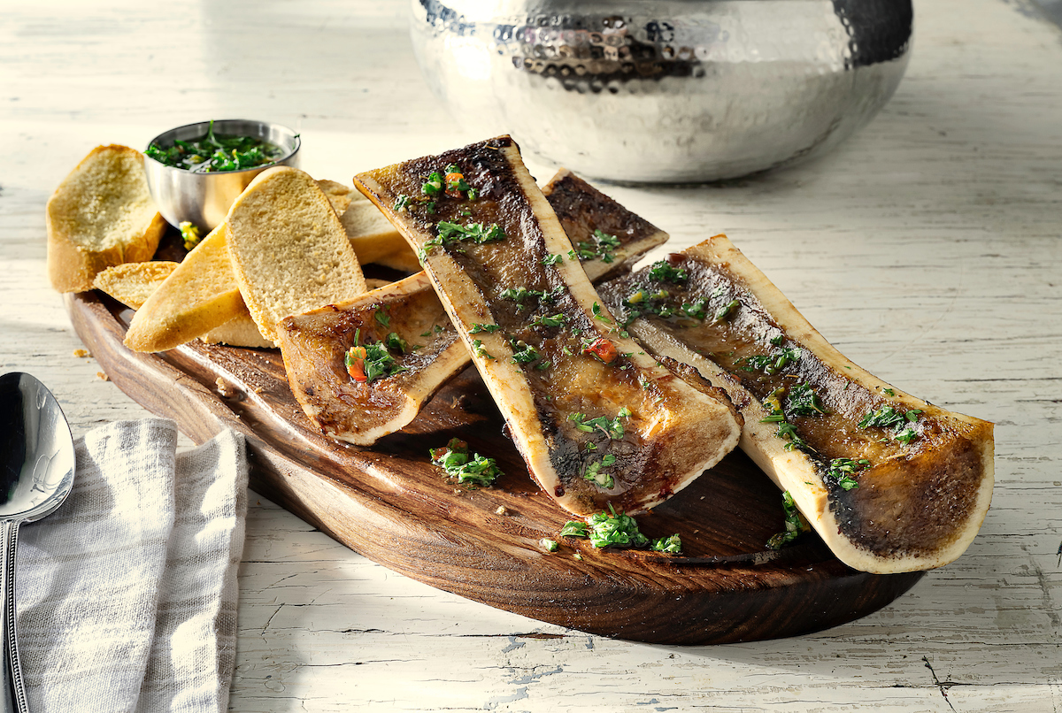 Roasted Bone Marrow with Crostini