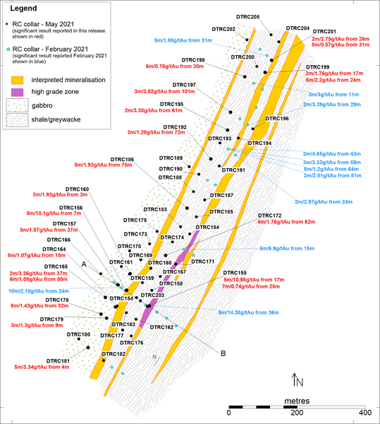 Figure 2 Makosa Tail drillhole location map
