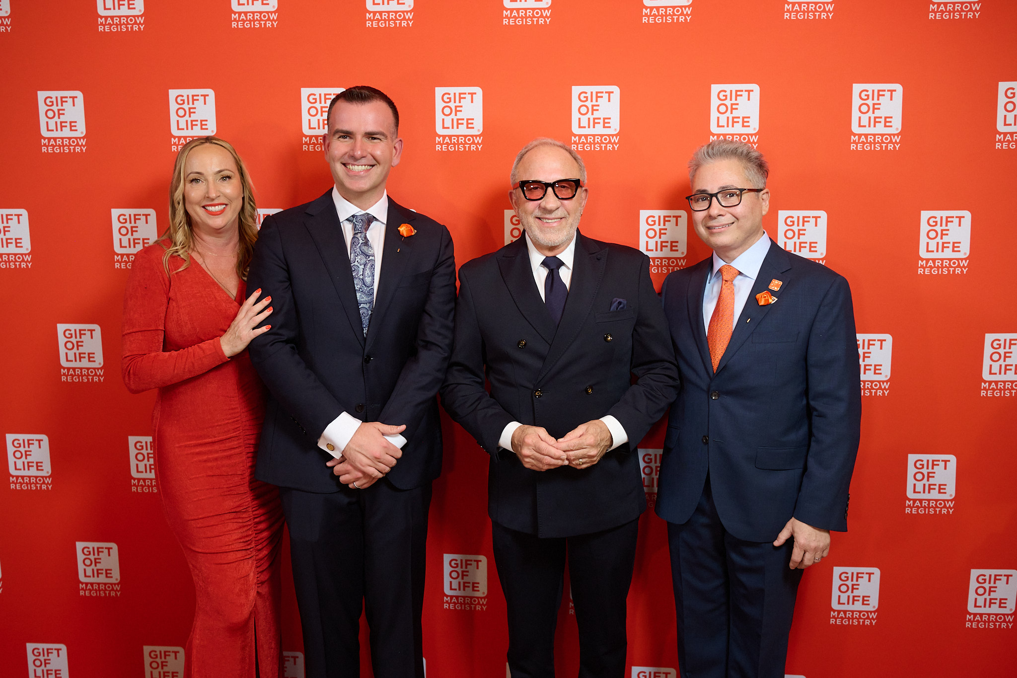 (Left to right: Gift of Life Marrow Registry Director of Development Robyn Malek, City of Miami Beach Vice Mayor Alex Fernandez, Emilio Estefan, Jr. and Gift of Life Marrow Registry Founder and CEO Jay Feinberg) Gift of Life presented musician and producer Emilio Estefan, Jr., with the prestigious Community Impact Award and recognized City of Miami Beach Vice Mayor Alex Fernandez for his support and advocacy at the One Huge Night Miami Gala held at Queen Miami Beach on November 18, 2024.